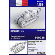 100228 Zebrano 1/100 French Renault FT-31 Light Tank