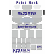 M35 127 KAV models 1/35 Окрасочная маска на остекление MTVR Mk.23 with Armor Protection (Трубач)