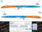 773-007 Ascensio 1/144 Декаль для boein 777-300ER KLM(Orange-Blue)