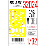 32024 SX-Art 1/32 Окрасочная маска B-25H Mitchell (HK Models)