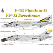 UR485 UpRise 1/48 Декали для F-4B Phantom-II VF-32, без тех. надписей
