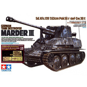 Tamiya 25161 1/35 GERMAN TANK DESTROYER MARDER III German self-propelled anti-tank gun 7.62 cm and a full set of Aber photo-etched parts (2 pieces)