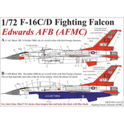 UR72159 UpRise 1/72 Декаль для F-16C/D Edwards AFB