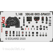 3DL48002 Eduard 1/48 3D Decals for P-51D-5 SPACE
