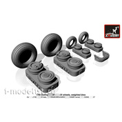 AW48024 Armory 1/48 set of wheel extensions for 30 / 35, weighted tires, front mudguard