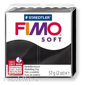 8020-9 Green Stuff World Polymer clay FIMO Soft, 57 gr., black / Fimo Soft 57gr - Black