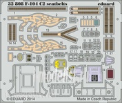 32808 Eduard 1/32 Цветное Фототравление для F-104 C2 seatbelts