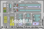 32546 1/32 Eduard Color photo etched parts for F-16CJ ejection seat    