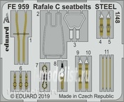 FE959 Eduard photo etched parts 1/48 Rafale C steel straps