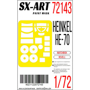 72143 SX-Art 1/72 Окрасочная маска Heinkel He 70 (Revell) (Matchbox)