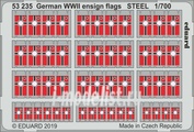 53235 Edward 1/700 photo-Etching German flags world war II, steel