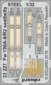 33227 Eduard photo etched parts for 1/32 Fw 190A-8/ R2, steel straps