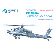 QDS-48572 Quinta Studio 1/48 3D Декаль интерьера кабины AH-64A (Academy/Modelist)