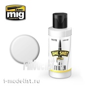 AMIG2022 Ammo Mig ONE SHOT PRIMER - WHITE (Самовыравнивающийся грунтовочный раствор белого цвета) 60 мл.