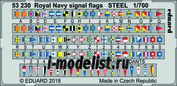 53230 Eduard photo etched parts 1/700 scale Royal Navy signal flags, steel