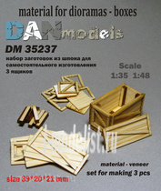 DM35237 DANmodel 1/35 Набор из шпона для изготовления 3 ящиков