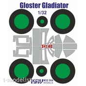 M32 004 KAV models 1/32 Paint mask for Gloster Gladiator (ICM)