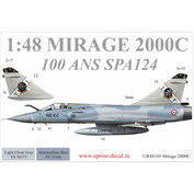 UR48101 UpRise 1/48 Декали для Mirage 2000C 100-ans SPA124