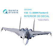 QD32095 Quinta Studio 1/32 3D Decal Cabin Interior Sukhoi-30CM (conversion for HobbyBoss Sukhoi-30MKK)