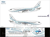 737-002 Ascensio 1/144 Декаль на самолет боенг 737-700 (ГазПроАва) 