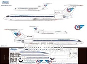 Т5М-019 Ascensio 1/144 Декаль на самолет тушка-154М (Домодедвские Авалинии 2008) 