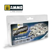 AMIG7300 Ammo Mig DRYBRUSH Paint Kit Grey