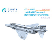 QDS+48486 Quinta Studio 1/48 3D Декаль интерьера для F-4N Phantom II (Academy) (малая версия) (с 3D-печатными деталями)