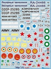 72012 Begemot 1/72 Decal for helicopter 