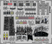 32932 1/32 Eduard photo etched parts for the TF-104G interior with seats