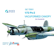 QC72001 Quinta Studio 1/72 Набор остекления Пе-2 (для модели Звезда 7283)