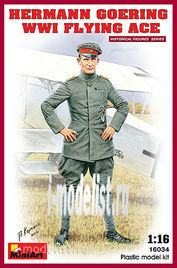 16034 MiniArt 1/16 ГЕРМАН ГЕРИНГ.  Германский лётчик-ас Первой мировой войны