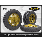 35057 Fury Models 1/35 Set of Sagging wheels for Chevrolet G-506 (Firestone)