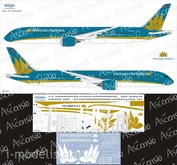 789-003 Ascensio 1/144 Scales the Decal on the plane Boeng 787-9 (Vietnam Airlines)