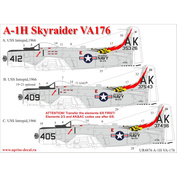 UR4876 UpRise 1/48 Декали для A-1H Skyrader VA-176