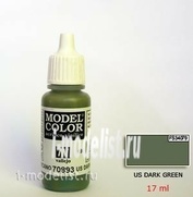 70893 Краска акриловая `Model Color Америк.темно-зеленый/US dark green