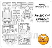 48052 KV Models 1/48 Набор окрасочных масок для Fw 200 C-4 CONDOR