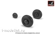 AW72057 Armory 1/72 set of wheel extensions for an-2 / An-3 Colt wheels with weighted tires