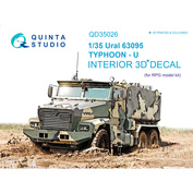 QD35026 Quinta Studio 1/35 3D декаль интерьера кабины бронеавтомобиля TYPHOON-U