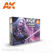 AK11602 AK Interactive Набор акриловых красок цвета Ночных Существ (Night Creatures Flesh Tone)