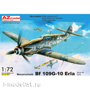 AZ7615 AZ Model 1/72 Самолет Messerschmitt Bf-109G-10 Erla Block 49 Early