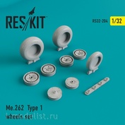RS32-0204 RESKIT 1/32 Смоляные колеса для  Me.262 Type 1 