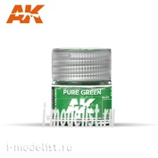 RC012 AK Interactive Краска акриловая Pure Green (зеленый) 10ml