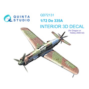 QD72131 Quinta Studio 1/72 3D Декаль интерьера кабины Do 335A (Dragon/Hobby2000)