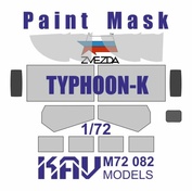 M72 082 KAV Models 1/72 Paint mask for glazing Typhoon-K (Zvezda)