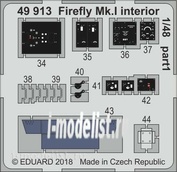 49913 Eduard photo etched parts for 1/48 Firefly Mk. I interior 1/48