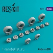 RS144-0005 RESKIT 1/144 Смоляные колеса для Airbus A320