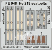 FE948 Eduard 1/48 He 219 photo-etched steel straps
