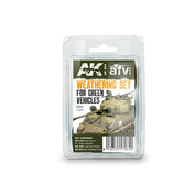 AK064 AK Interactive Набор для нанесения эффектов везеринга зелёной техники