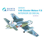 QD48246 Quinta Studio 1/48 3D Декаль интерьера кабины Meteor F.8 (Airfix)