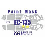 M72 102 KAV models 1/72 Маска для окраски остекления моделей вертолетов EC-135/635 (Revell)
